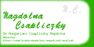 magdolna csapliczky business card